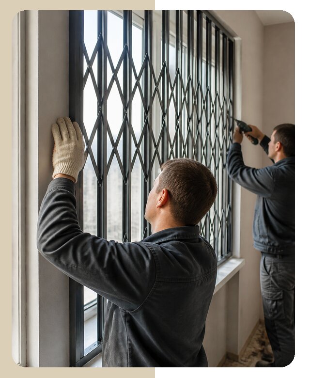 Профессиональный монтаж раздвижных решеток на окна в Стерлитамаке